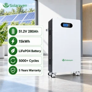 51.2V 280Ah 15kWh mobile LiFePO4 battery with wheels