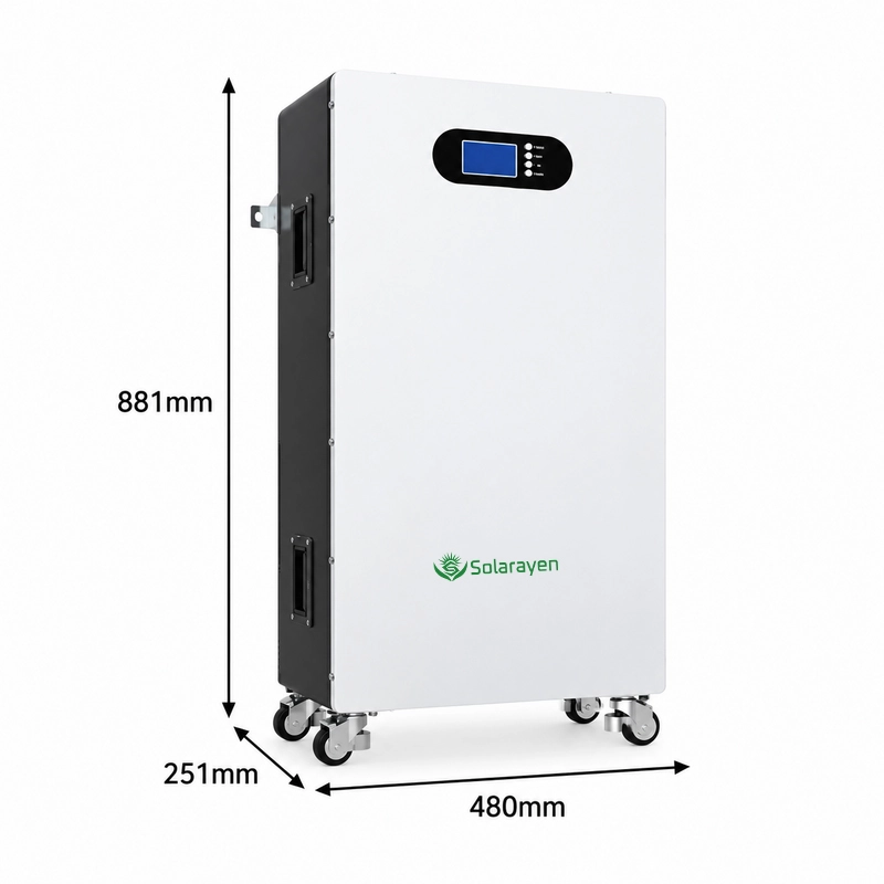 51.2V 280Ah 15kWh mobile LiFePO4 battery with wheels-1