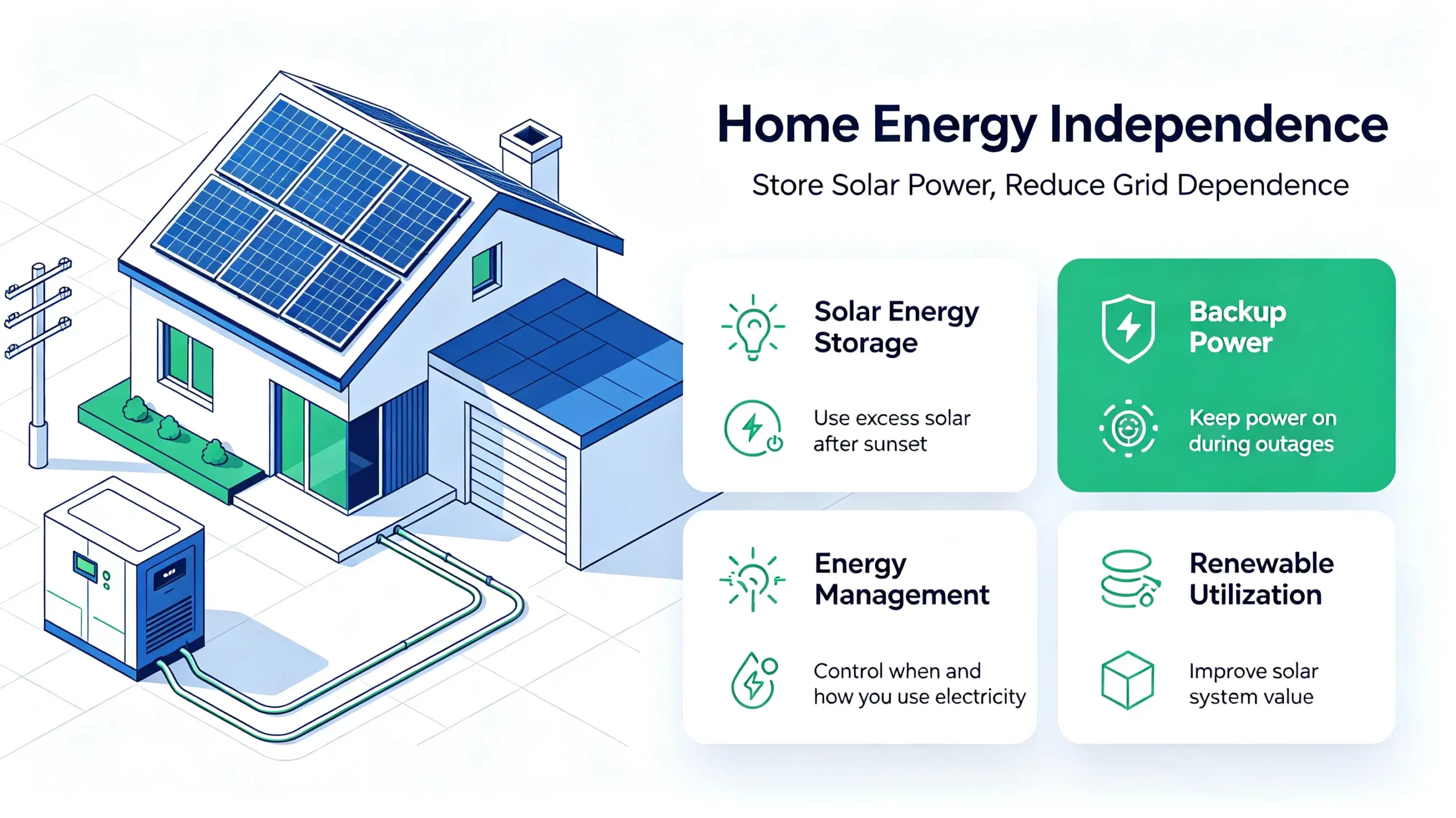 Residential energy storage batteries help homeowners achieve home energy independence with solar power, LiFePO4 battery solutions