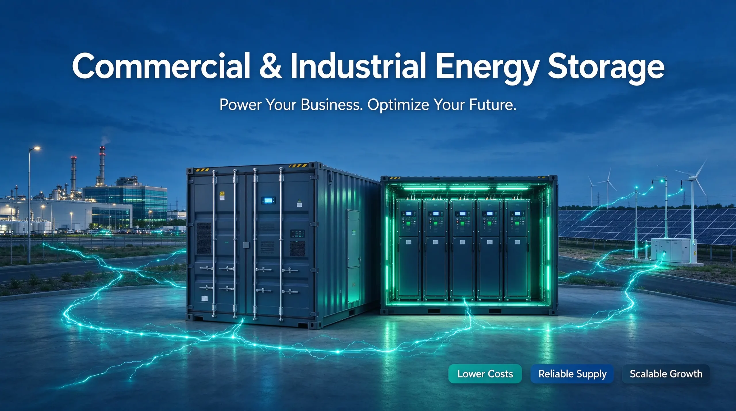 Commercial and industrial energy storage battery system for factories and commercial buildings