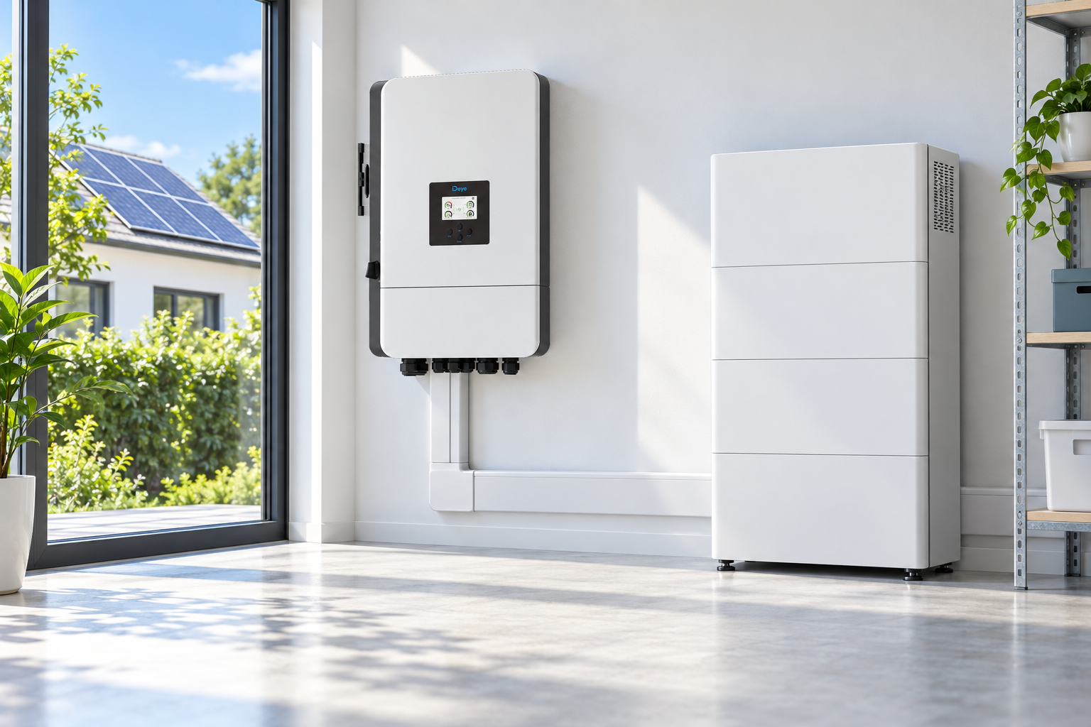 Conceptual Deye SG05LP3 3–12kW three-phase solar and battery application
