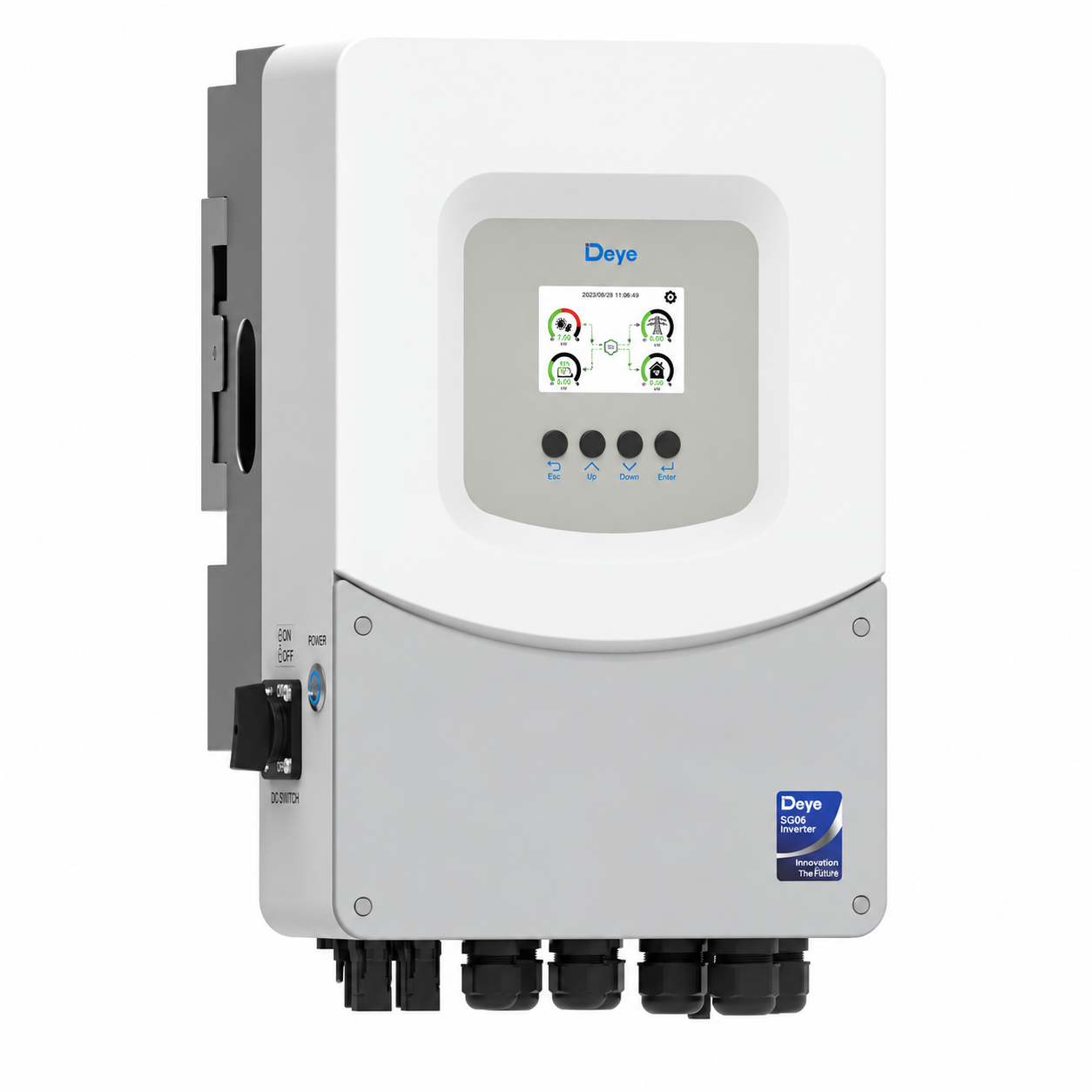 Deye SG06LP1-EU hybrid inverter angled product view