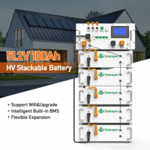 Solarayen 100Ah high voltage stackable LiFePO4 battery