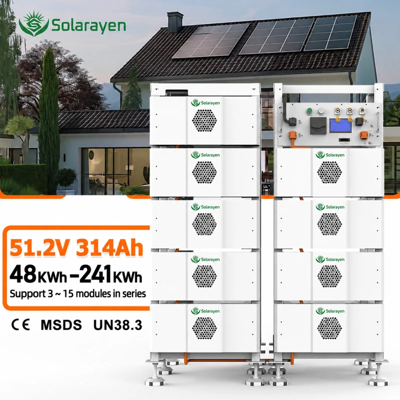Solarayen 280Ah 314Ah high voltage rack-mounted LiFePO4 battery system
